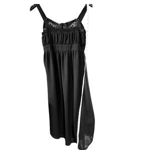 Kimchi Blue Black Lace Trim Empire Waist High Low Sleeveless Dress Womens Medium